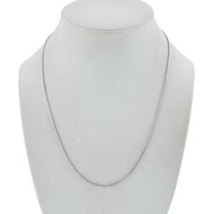 Vintage Italy Sterling Silver 925 1.1mm Snake Chain Necklace 18.25"